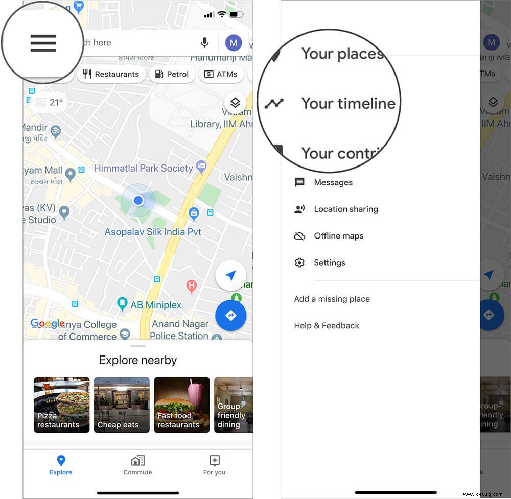 So deaktivieren und entfernen Sie die Google Maps Timeline auf iPhone und Android 