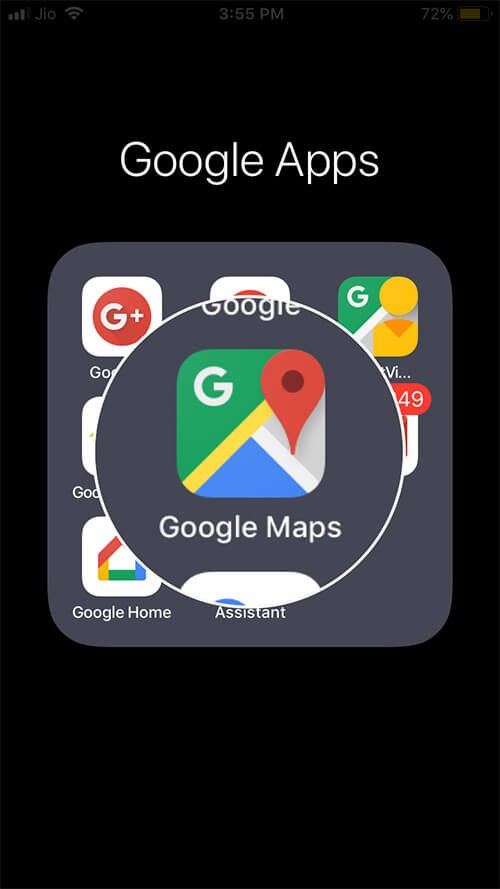 Wie lege ich eine Stecknadel in Google Maps auf dem iPhone ab? 