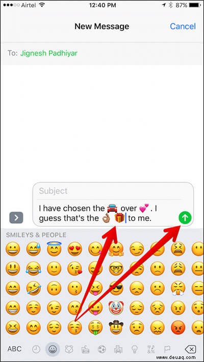 So konvertieren Sie Text in Nachrichten auf iPhone und iPad in Emoji 