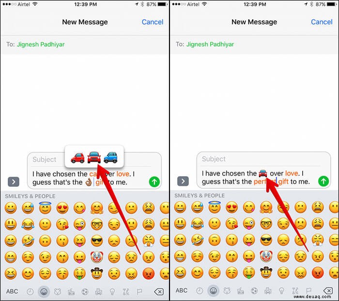 So konvertieren Sie Text in Nachrichten auf iPhone und iPad in Emoji 