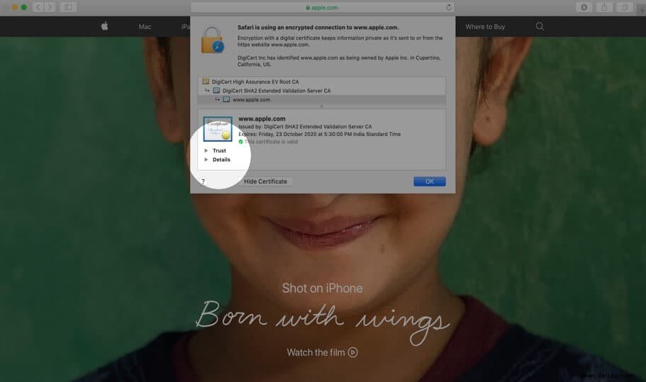 So überprüfen Sie digitale Zertifikate auf Computer und iPhone 