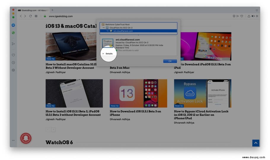So überprüfen Sie digitale Zertifikate auf Computer und iPhone 