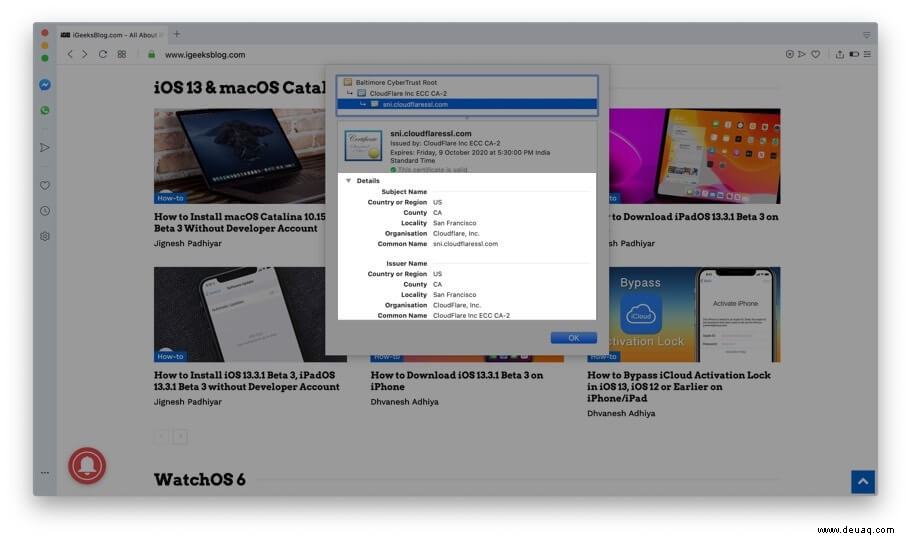 So überprüfen Sie digitale Zertifikate auf Computer und iPhone 