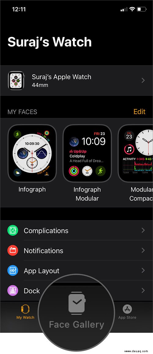 So stellen Sie Ihre Apple Watch mit der Watch App auf dem iPhone auf Militärzeit um 