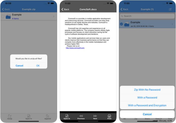 Zip-Dateien auf iPhone/iPad extrahieren:Apps für iOS entpacken 