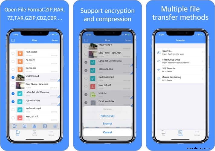 Zip-Dateien auf iPhone/iPad extrahieren:Apps für iOS entpacken 