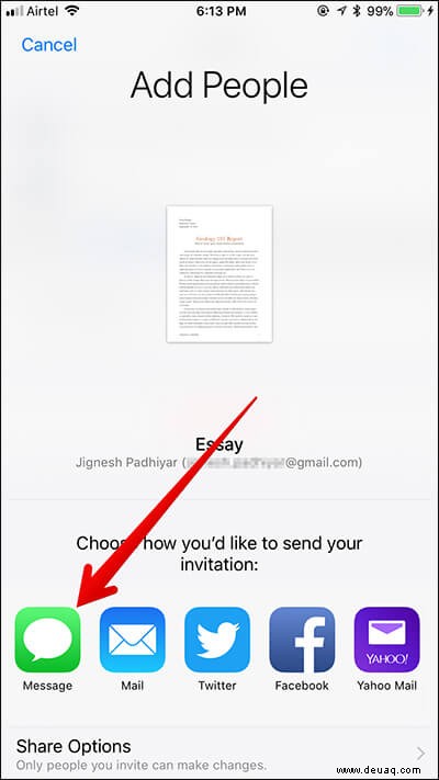 So teilen Sie Dokumente in der Datei-App auf iPhone und iPad 