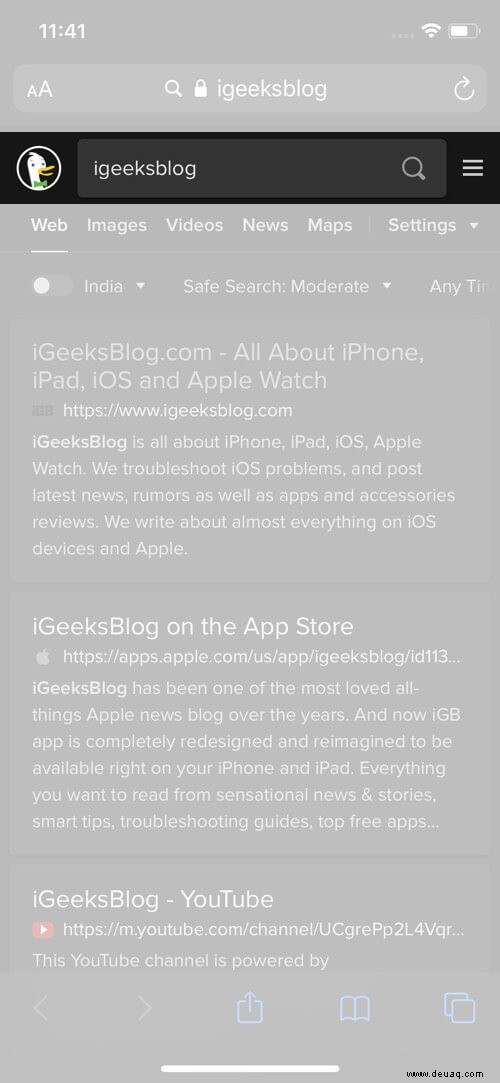 So ändern Sie die Safari-Standardsuchmaschine auf iPhone und iPad:Kurztipp 