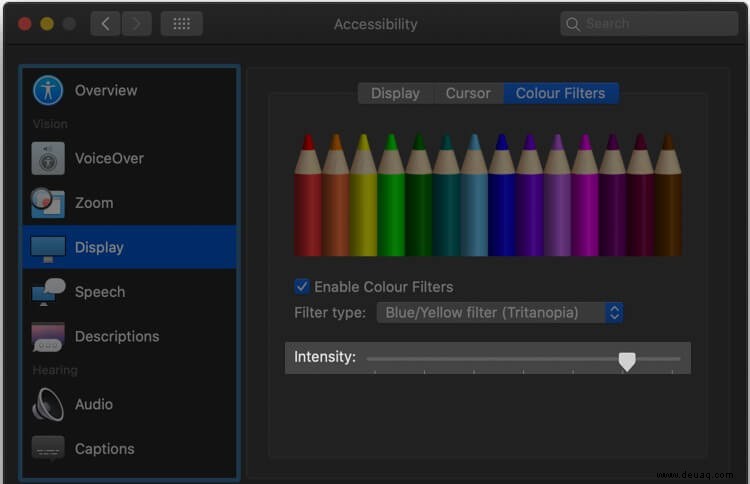 So verwenden Sie Farbfilter auf dem Mac für ein verbessertes Leseerlebnis 