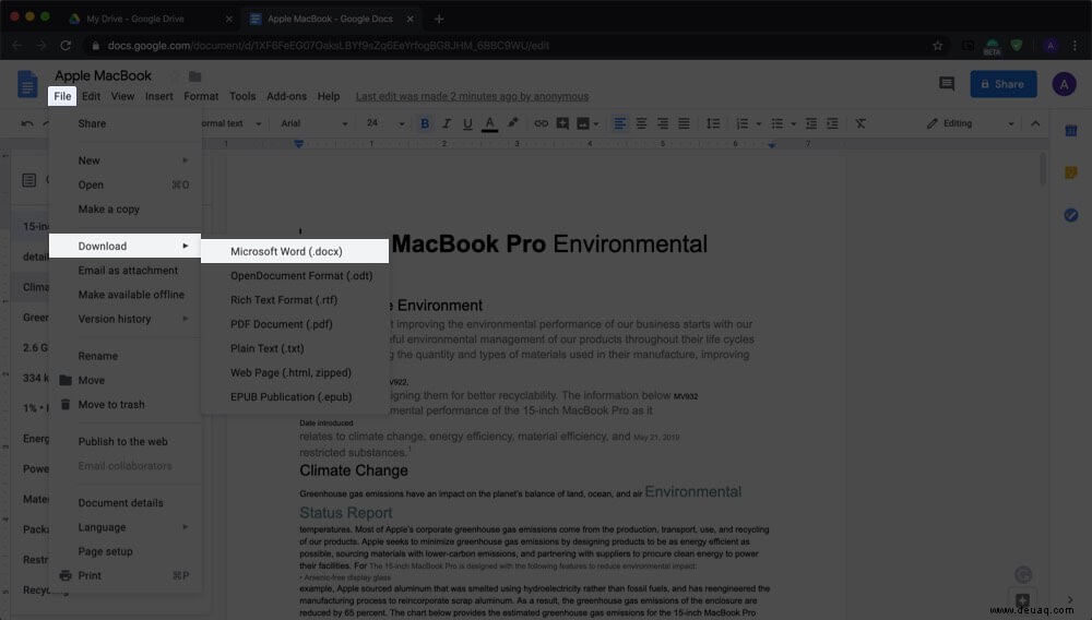 So konvertieren Sie PDF kostenlos auf dem Mac in Word 