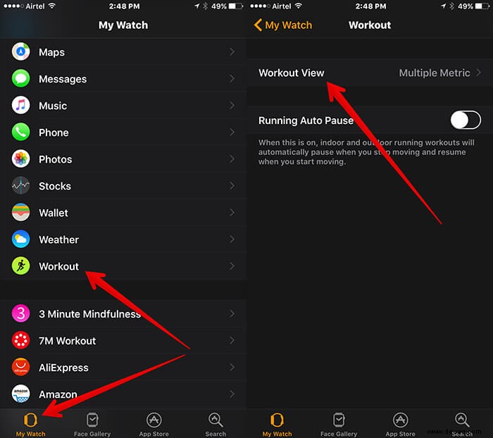 So passen Sie Workouts auf der Apple Watch an 