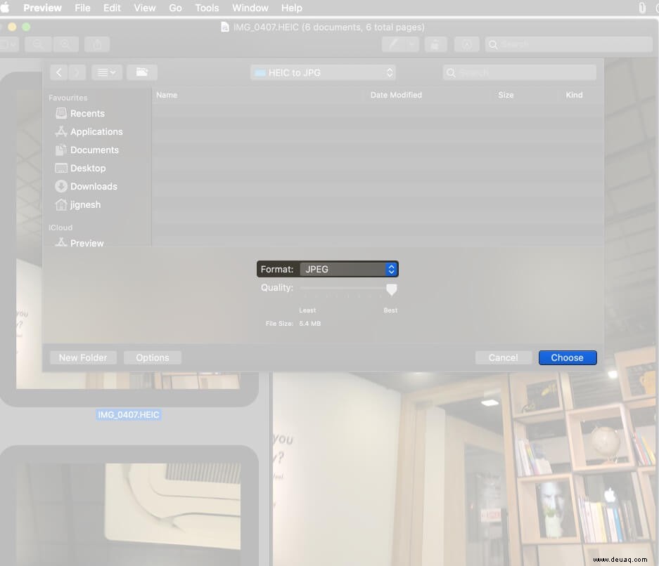 So konvertieren Sie HEIC in JPG auf dem Mac 