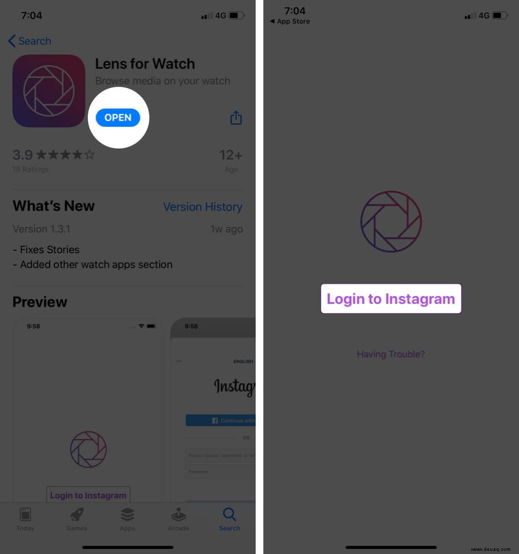 So erhalten Sie Instagram auf der Apple Watch [Serien 6, 5, 4, 3, 2 und 1] 