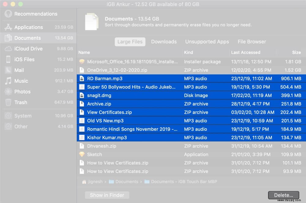 So optimieren Sie den Mac-Speicher, um Dateien perfekt zu verwalten 