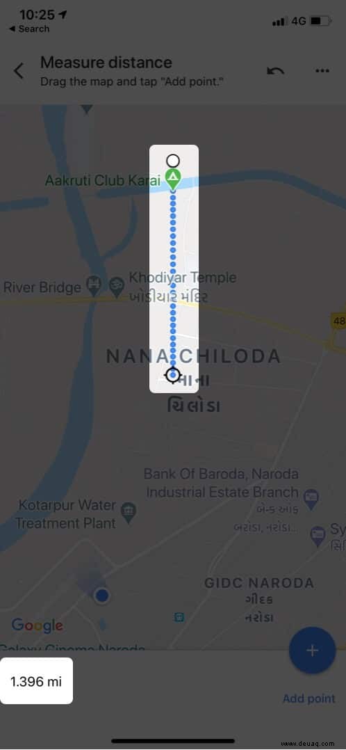 So messen Sie Entfernungen in Google Maps auf dem iPhone 