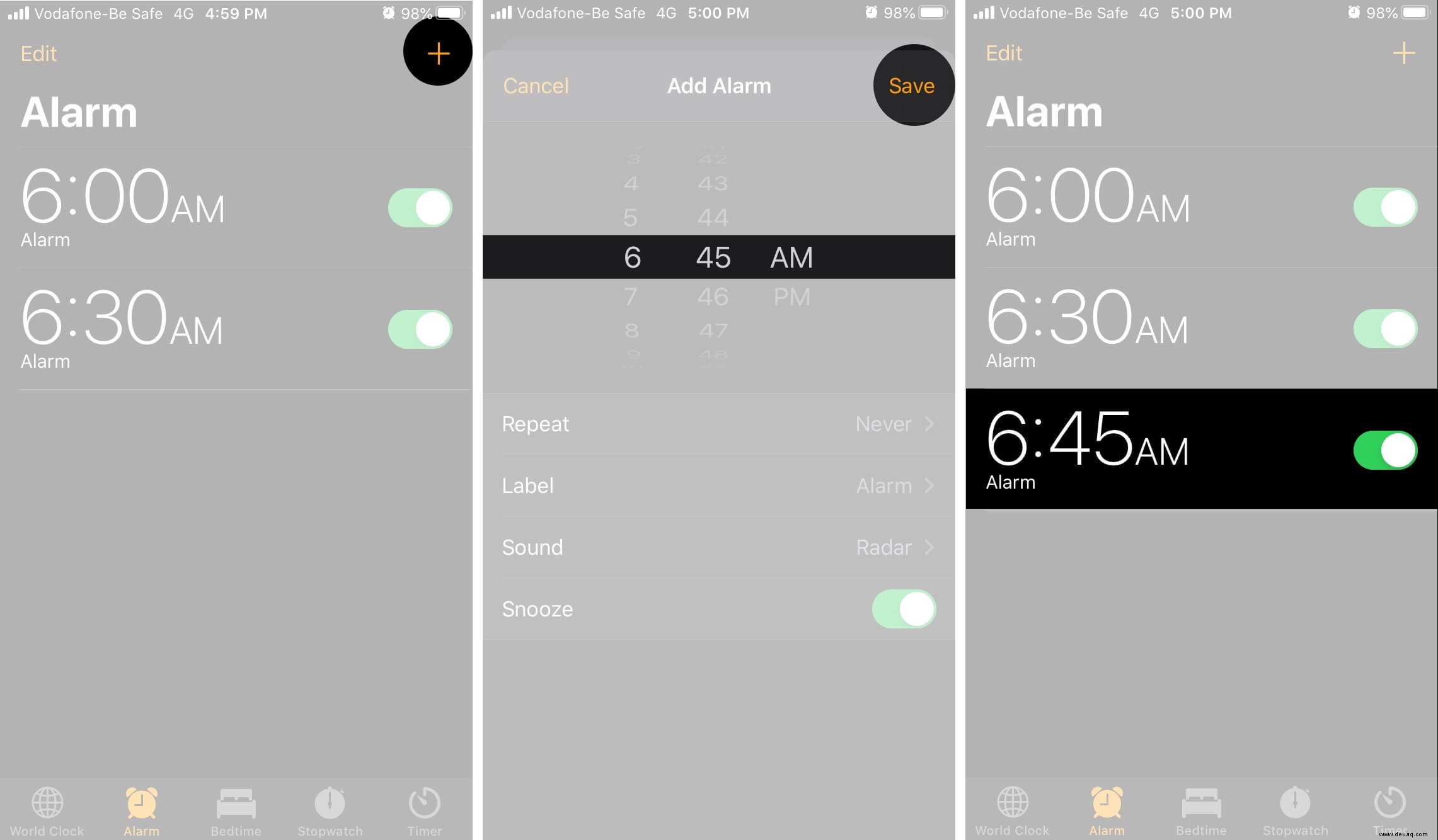 So löschen Sie Weltuhren und Alarme auf dem iPhone 