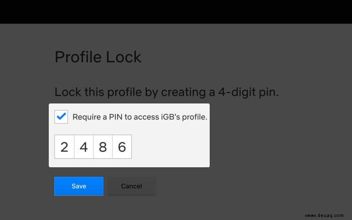 So sperren Sie ein Netflix-Profil mit einer PIN 