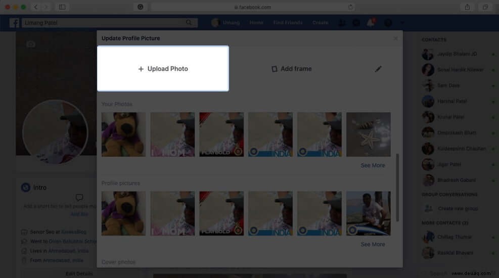 So fügen Sie ein temporäres Facebook-Profilbild hinzu 