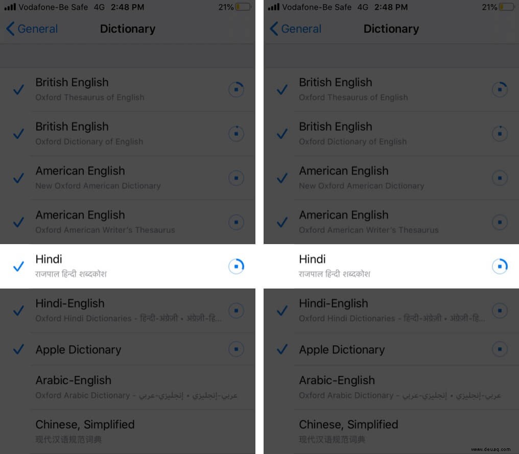 So fügen Sie Wörterbücher auf iPhone und iPad hinzu 