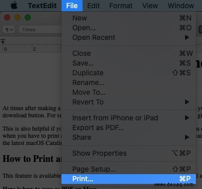 So speichern Sie ein Dokument als PDF auf dem Mac mit 5 einfachen Schritten 