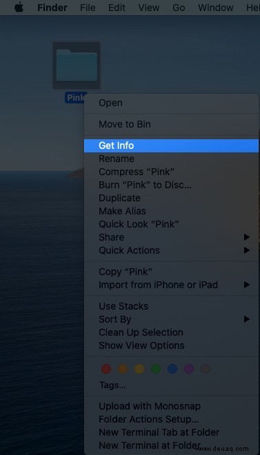 So ändern Sie die Ordnerfarbe auf dem Mac 