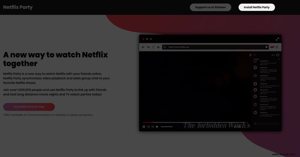 So verwenden Sie Netflix Party auf dem Mac 