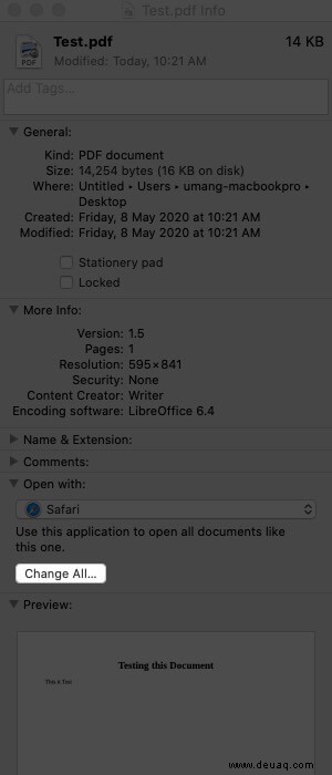 So ändern Sie den Standard-PDF-Viewer in macOS 