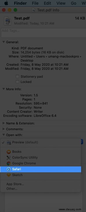 So ändern Sie den Standard-PDF-Viewer in macOS 
