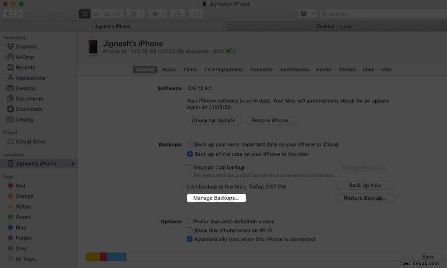 So finden Sie den iPhone-Sicherungsspeicherort auf Mac und Windows-PC 