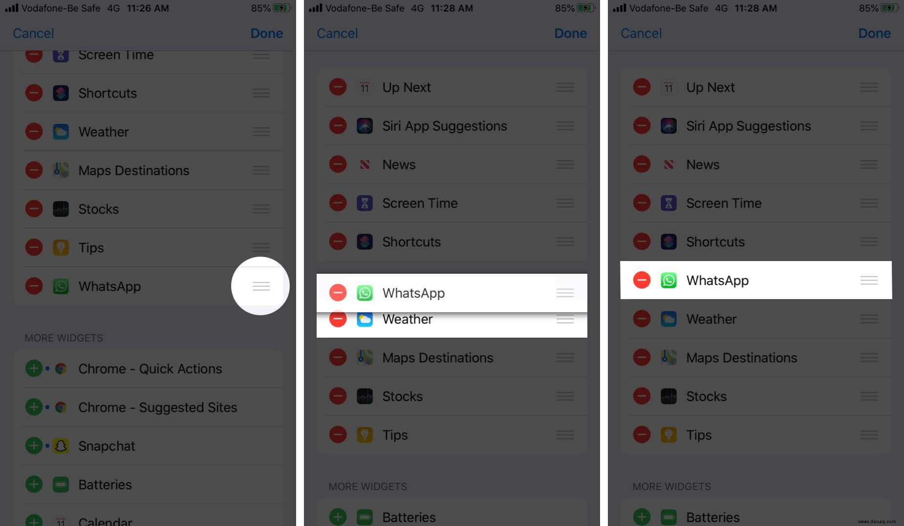 So fügen Sie das WhatsApp-Widget zum iPhone-Sperrbildschirm hinzu 