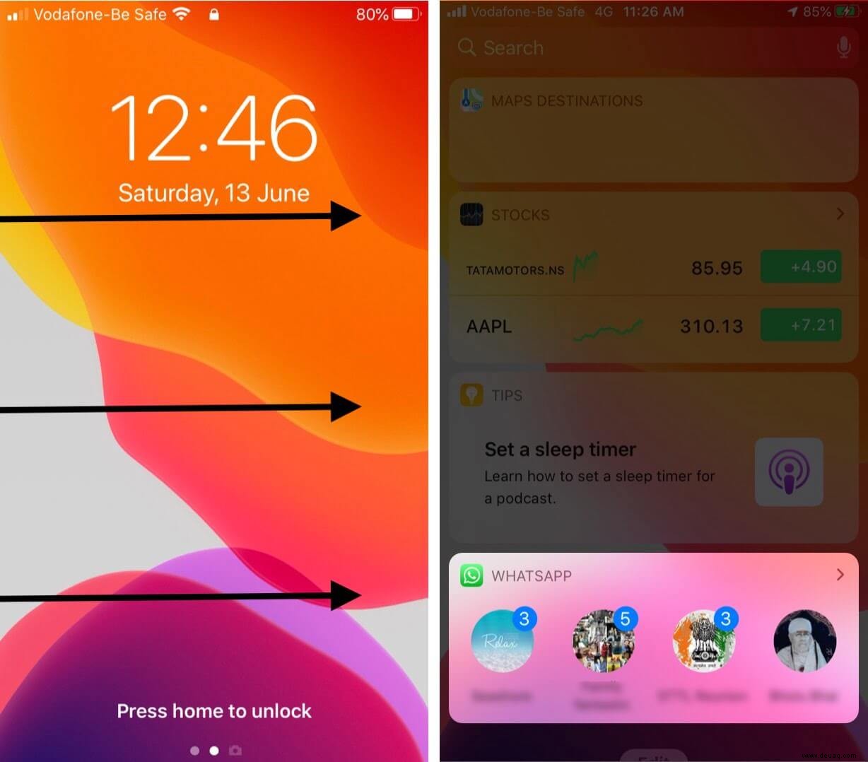 So fügen Sie das WhatsApp-Widget zum iPhone-Sperrbildschirm hinzu 
