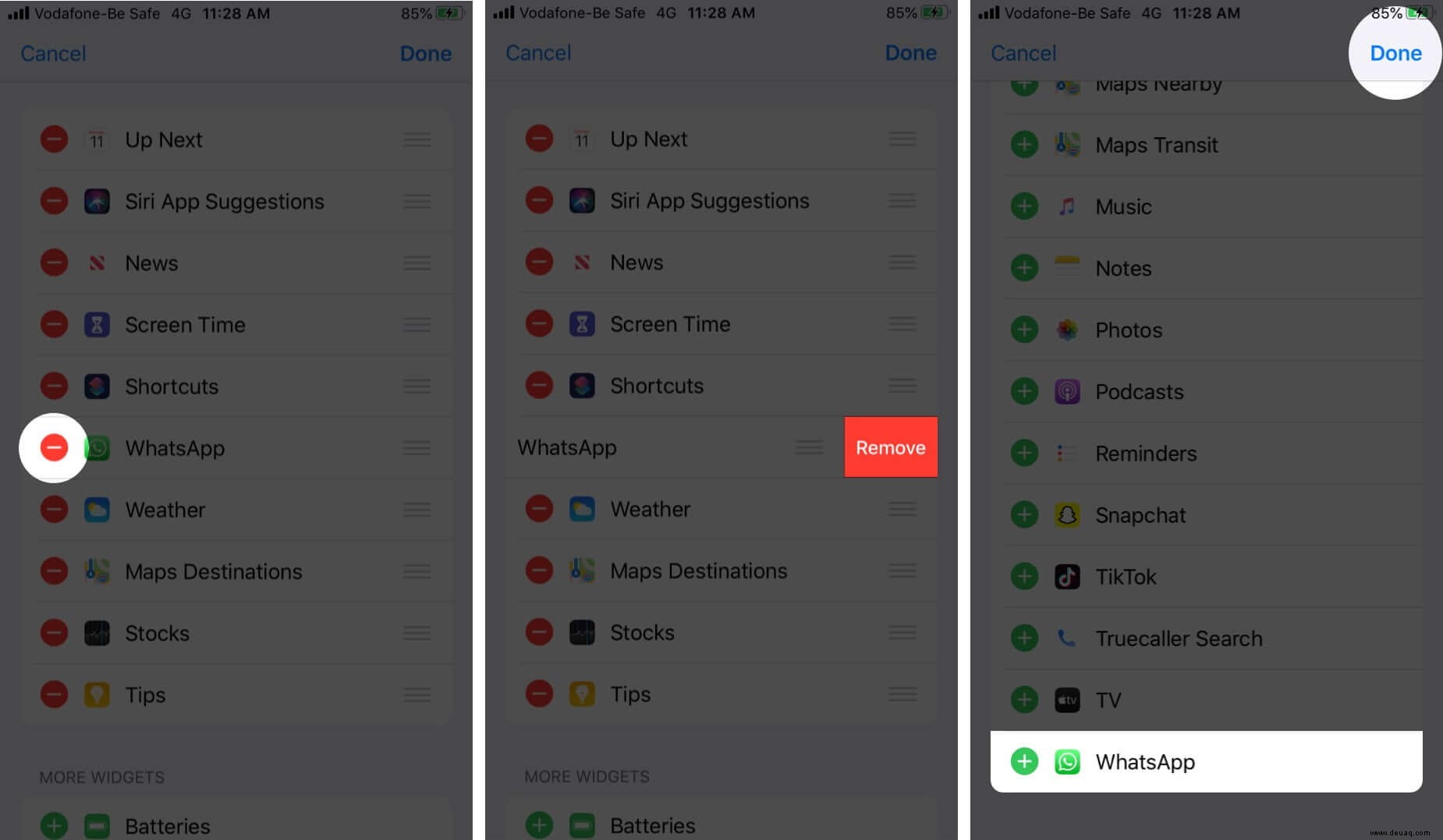 So fügen Sie das WhatsApp-Widget zum iPhone-Sperrbildschirm hinzu 