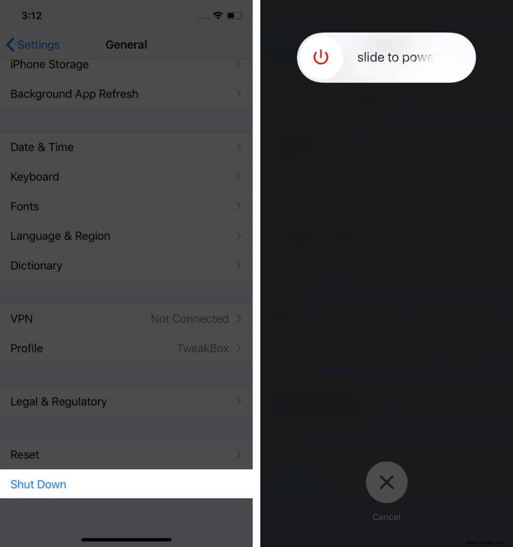So schalten Sie das iPhone ohne Ein- / Aus-Taste oder Seitentaste aus 