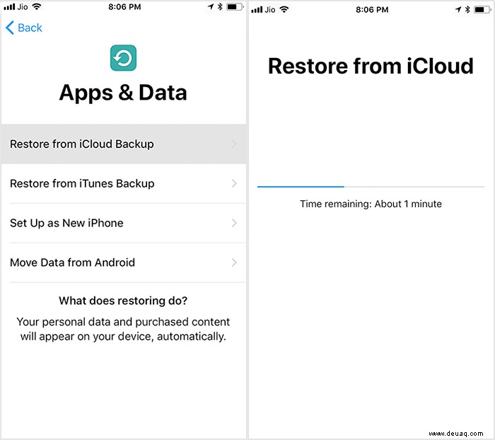 So beheben Sie das Problem „iCloud Restore Stuck“ auf iPhone und iPad 