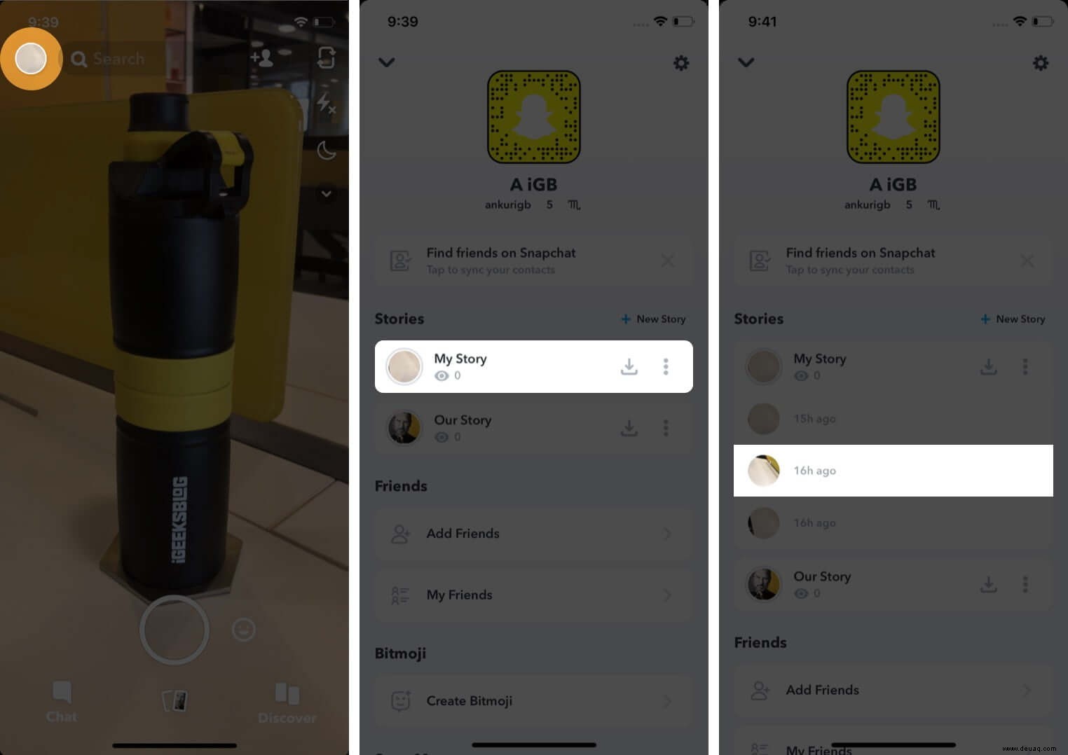 So löschen Sie Snapchat Story vom iPhone oder Android 