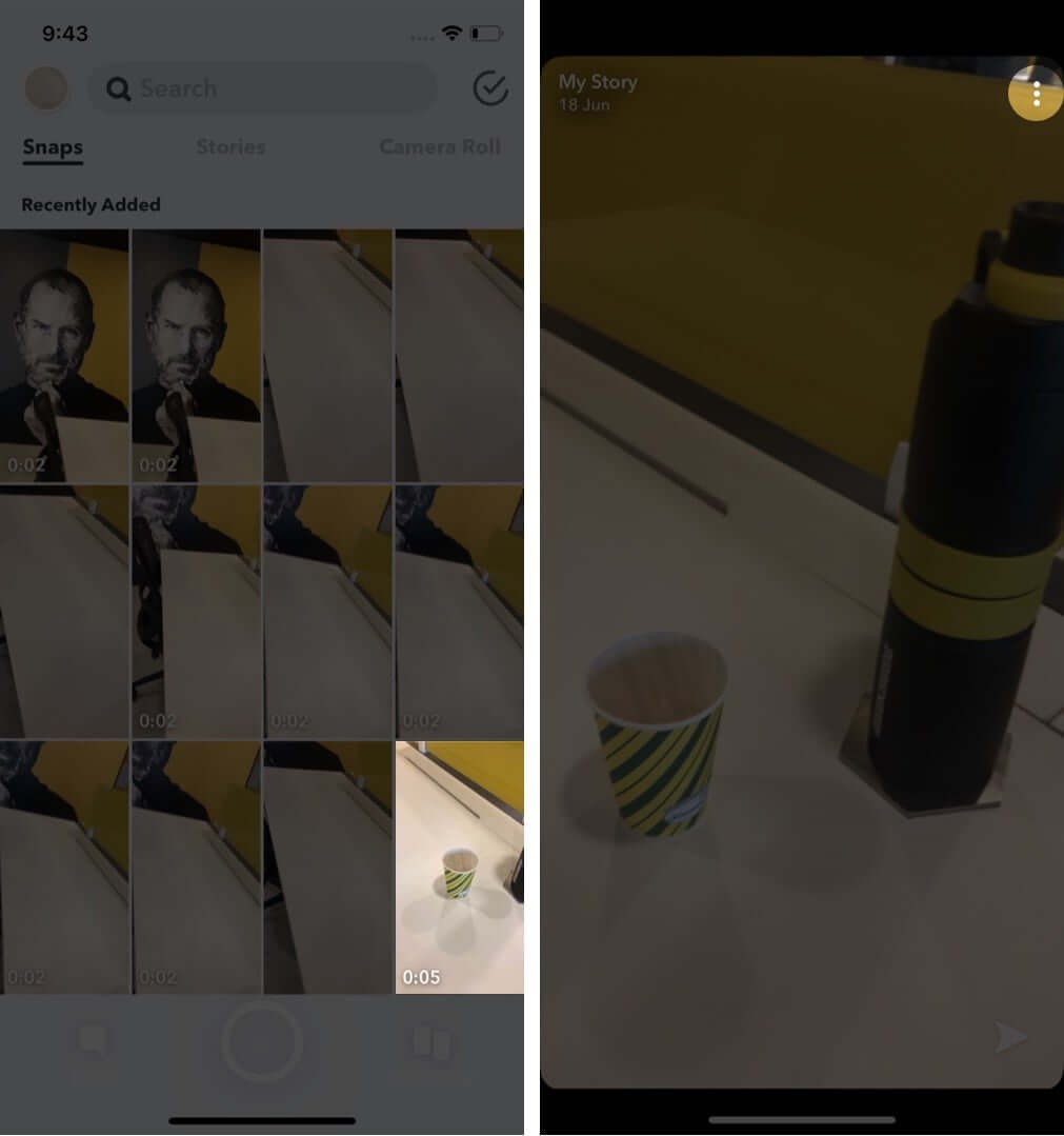 So löschen Sie Snapchat Story vom iPhone oder Android 