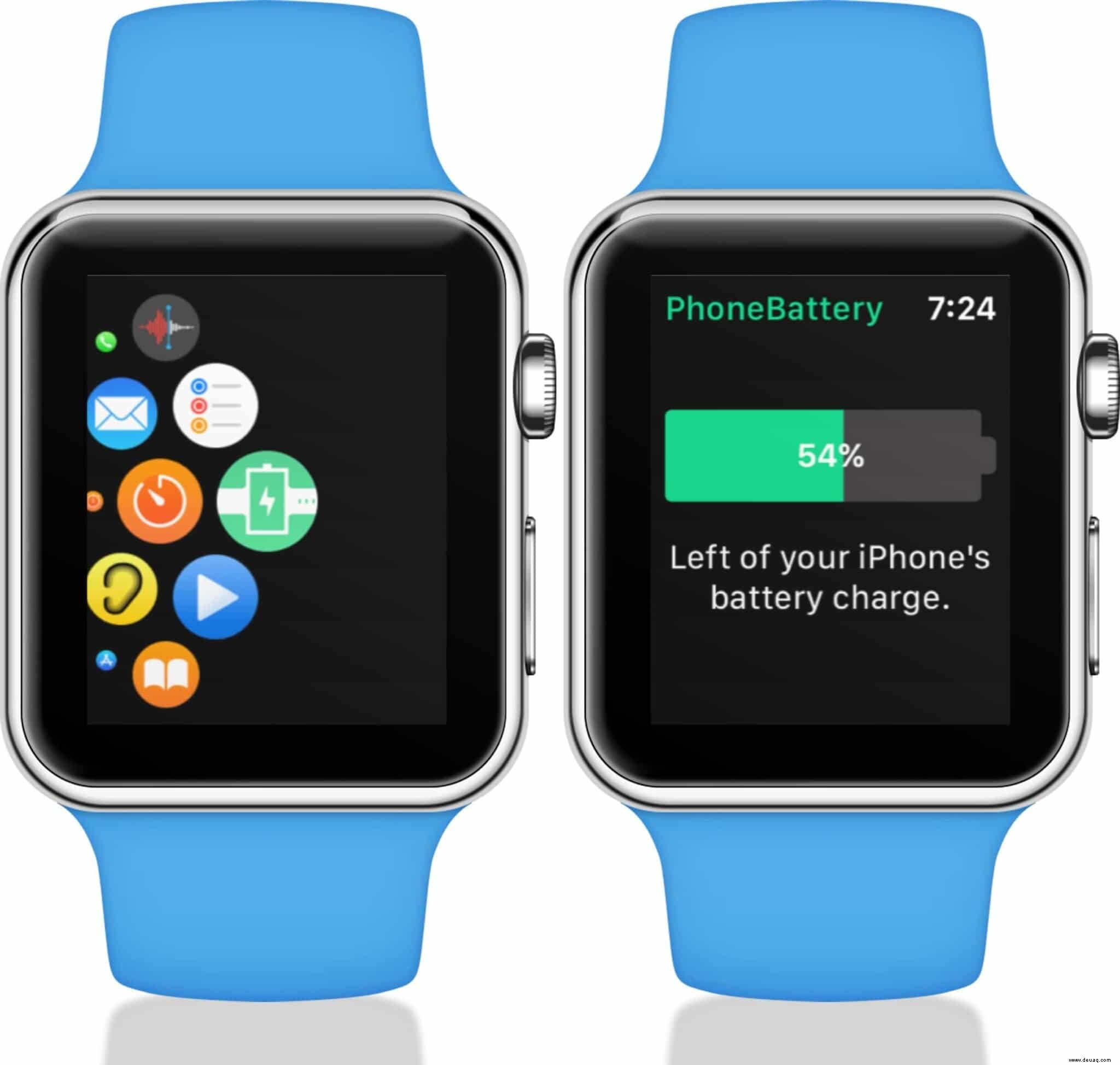 So zeigen Sie den Prozentsatz der iPhone-Batterie auf der Apple Watch an 