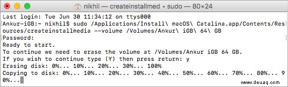 So erstellen Sie ein bootfähiges macOS Catalina-USB-Laufwerk 