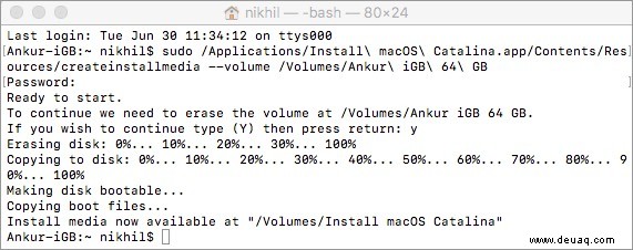 So erstellen Sie ein bootfähiges macOS Catalina-USB-Laufwerk 