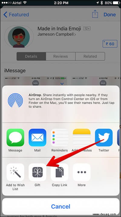 So senden Sie iMessage Sticker Pack als Geschenk auf iPhone und iPad 