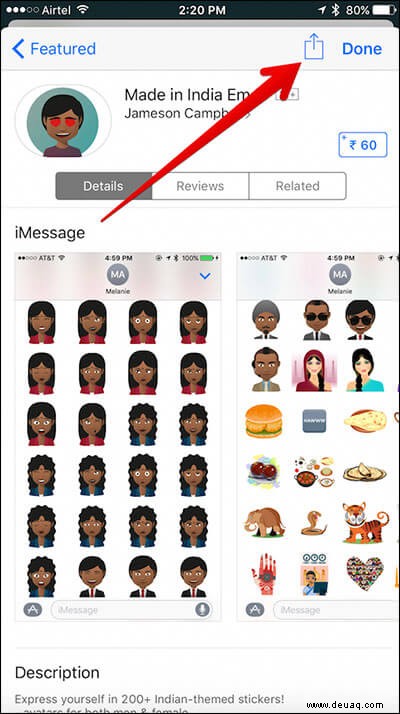 So senden Sie iMessage Sticker Pack als Geschenk auf iPhone und iPad 