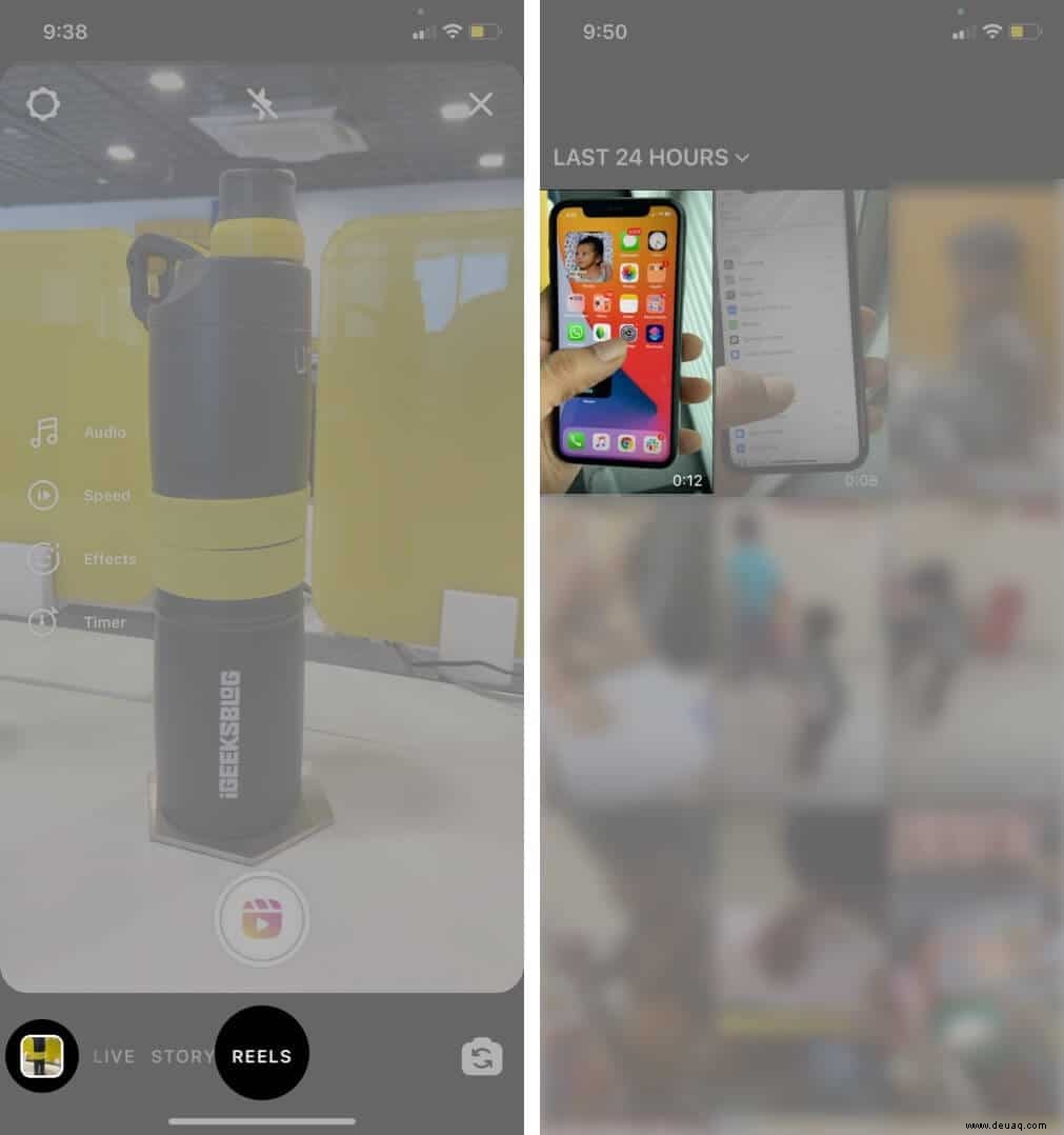 So verwenden Sie Instagram Reels auf iPhone und Android 