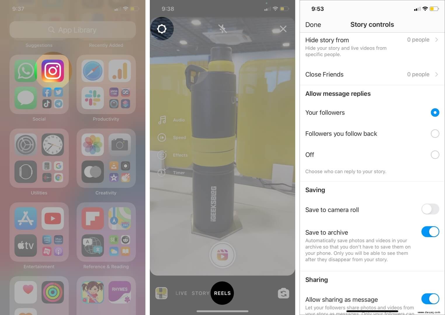 So verwenden Sie Instagram Reels auf iPhone und Android 