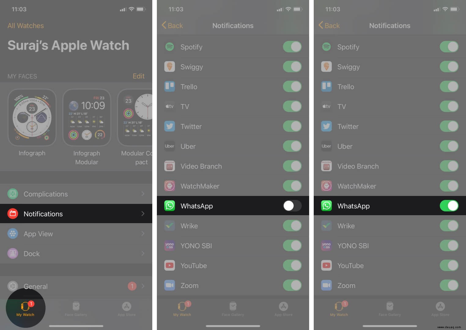 So verwenden Sie WhatsApp auf der Apple Watch 