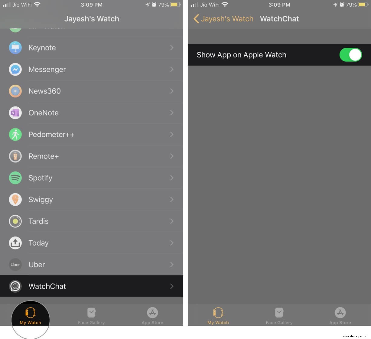 So verwenden Sie WhatsApp auf der Apple Watch 