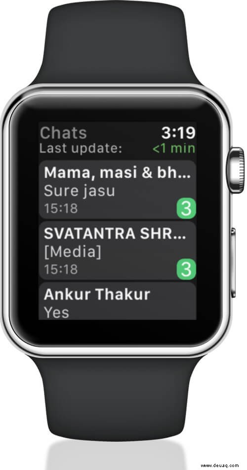 So verwenden Sie WhatsApp auf der Apple Watch 