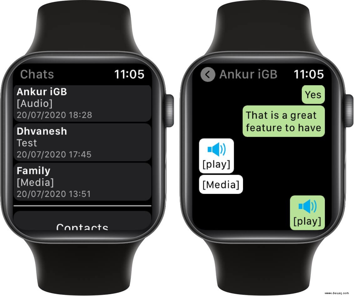 So verwenden Sie WhatsApp auf der Apple Watch 