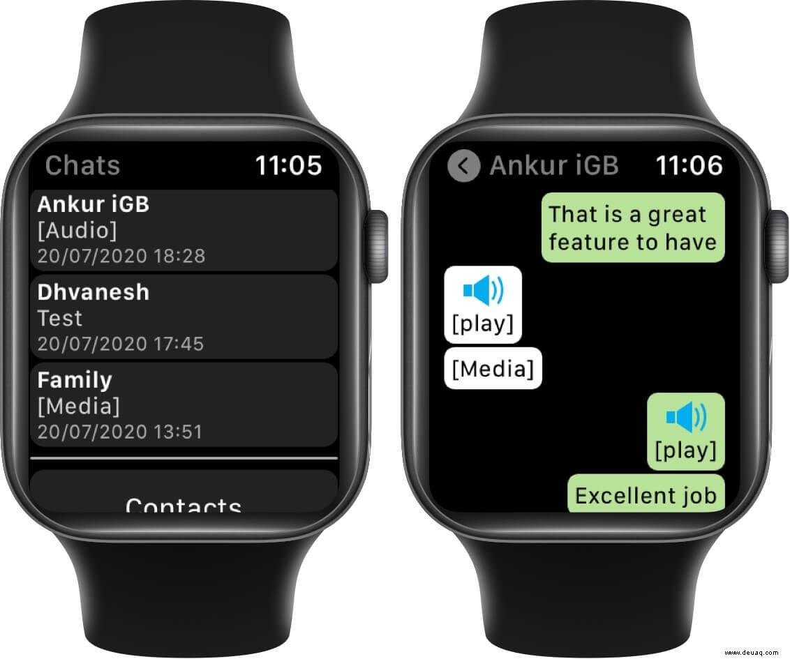 So verwenden Sie WhatsApp auf der Apple Watch 