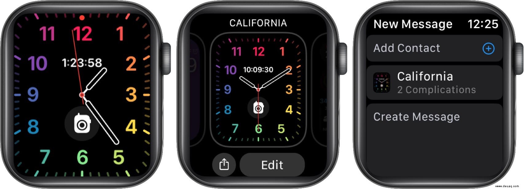 So teilen Sie Apple Watch Faces in watchOS 7 