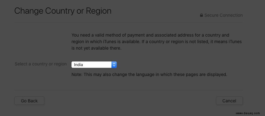 So ändern Sie das Land oder die Region des Apple Store auf iPhone, iPad und Mac 